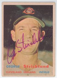 1957 Topps George Strickland Signed