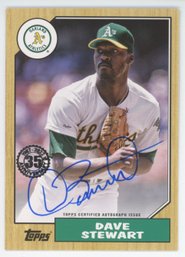 2022 Topps Dave Stewart 1987 On Card Autograph