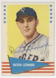 1960 Fleer Dutch Leonard Signed