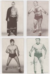 Lot Of (4) 1947-66 Wrestling Exhibit Cards