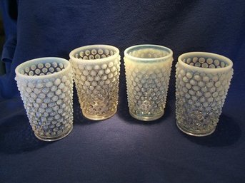 Fenton French Opalescent 9 Ounce Tumblers Glasses SET OF FOUR