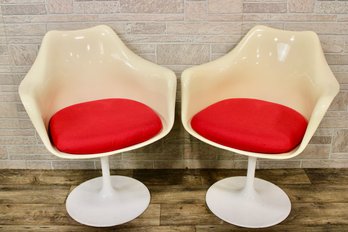 Pair Of 1960s Rudi Bonzanini Arm Tulip Chairs