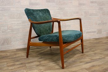Teak Danish Modern Arm Lounge Chair WIDE!