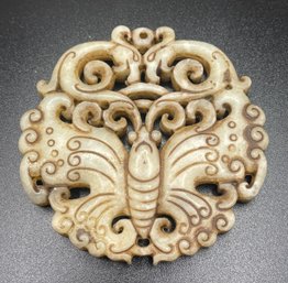 Carved Soapstone Pendant Oriental Chinese