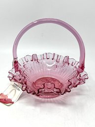 Vintage Glass Fenton Basket