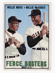 1967 Topps Fence Buster Willie Mays And Willie McCovey