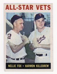 1964 Topps All-star Vets W/ Nellie Fox And Harmon Killebrew