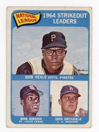 1965 Topps Strikeout Leaders W/ Bob Gibson And Don Drysdale