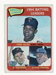 1965 Topps Batting Leaders W/ Tony Oliva, Brooks Robinson And Elston Howard