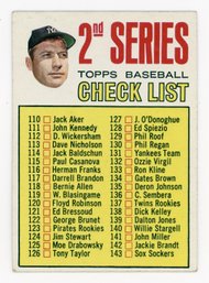 1967 Topps Checklist W/ Mickey Mantle Unchecked