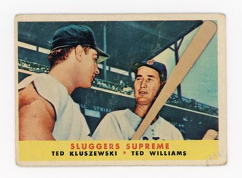 1958 Topps Slugger's Supreme W/ Ted Williams And Ted Kluszewski