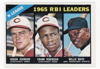 1966 Topps RBI Leaders W/ Willie Mays And Frank Robinson