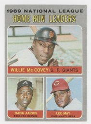 1970 Topps HR Leaders W/ Hank Aaron Willie McCovey