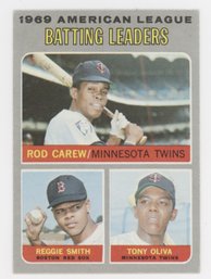 1970 Topps Batting Leaders W/ Rod Carew And Tony Oliva