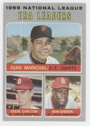 1970 Topps ERA Leaders W/ Juan Marichal, Steve Carlton And Bob Gibson