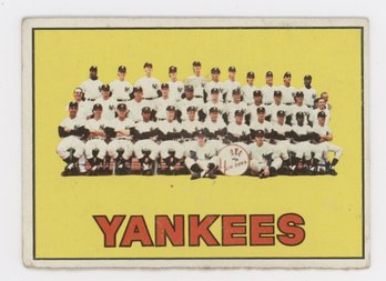 1967 Topps NY Yankees Team Card