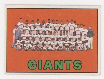 1967 Topps #516 Giants Team Card