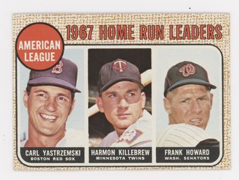 1968 Topps HR Leaders W/ Carl Yastrzemski, Harmon Killebrew And Frank Howard