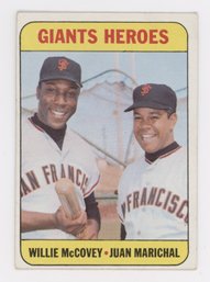 1969 Topps Giants Heroes W/ Willie McCovey And Juan Marichal