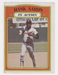 1972 Topps Hank Aaron In Action