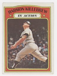 1972 Topps Harmon Killebrew In Action