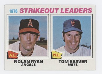 1977 Topps Strikeout Leaders W/ Nolan Ryan And Tom Seaver