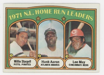 1972 Topps HR Leaders W/ Hank Aaron And Willie Stargell