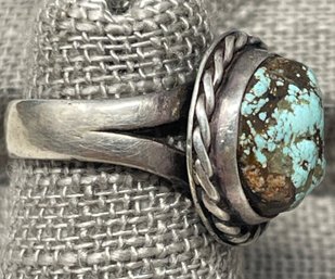 Sterling & Turquoise Ring Size 5.75