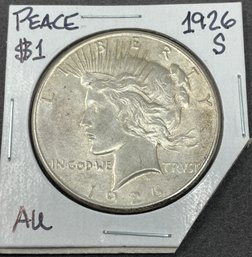 1926 S Peace Silver Dollar AU