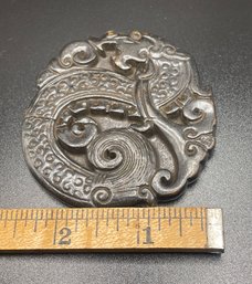 Carved Soapstone Pendant Dragon