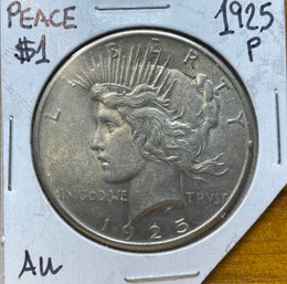 1925 P Peace Silver Dollar AU