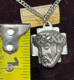 Sterling Silver Jesus Necklace
