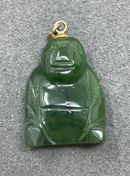 Carved Jade Buda Pendant