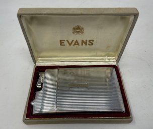 Vintage Evans Lighter Cigarette Case W/ Original Box