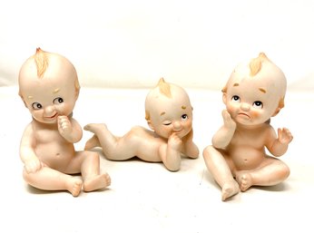 Group Of 3 Vintage Porcelain Kewpie Figures