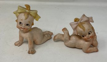 Pair Of Porcelain Kewpie Figures