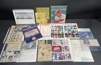 Sports Ephemera Collectibles Lot Ted Williams Babe Ruth And More