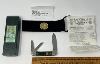 Canal Street Cutlery Red Hill Exclusive 3 Blade Cannitler Green Stag NEW IN BOX