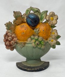 Antique Hubley Fruit Bowl Cast Iron Doorstop #456