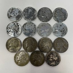 Lot Of 15 War Nickels