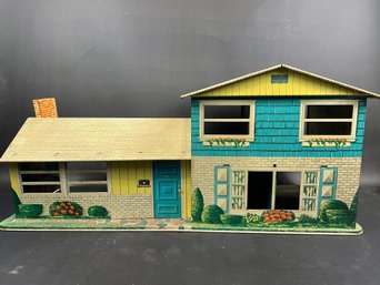 Mid Century Modern Tin Doll House