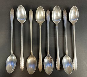 Lot Of 8 Sterling Silver Gorham Lyric Iced Tea Spoons 214 Grams