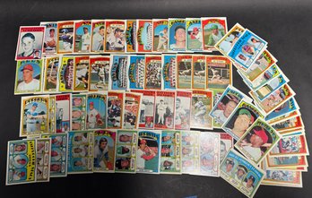 Huge 1972 Topps Baseball Card Lot W/ Stars And Hofers