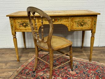 Venetian Painted Vanity With Chair