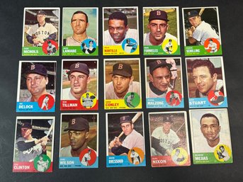 1963 Topps Red Sox Lot