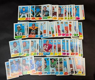 Large Lot Of 1968 Topps Football Cards