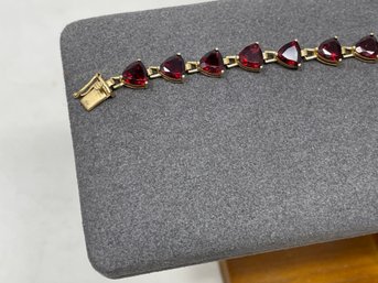 14k Gold And Stone Bracelet 9.12g  (L95)