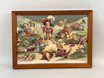 The Mighty Deeds Of The Modern Jack The Giant Killer - Framed Lithograph