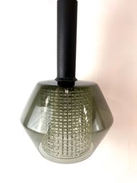 Swedish Smoke Glass And Transparent Textured Glass Pendant Attributed To Carl Fagerlund For Orrefors