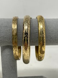 Group Of 3 Gold Fill Bangles